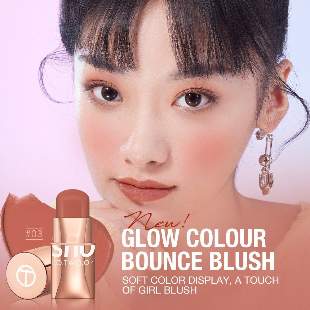 Vigorous and smooth powder blusher cream can improve the appearance and highlight the natural nude makeup powder blusher stick makeup SC049