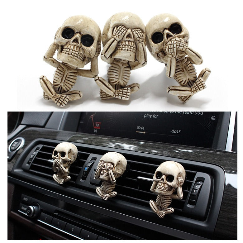 Ghost Head Aromatherapy Hanger Set Resin Car Air Outlet Aromatherapy Decoration Car