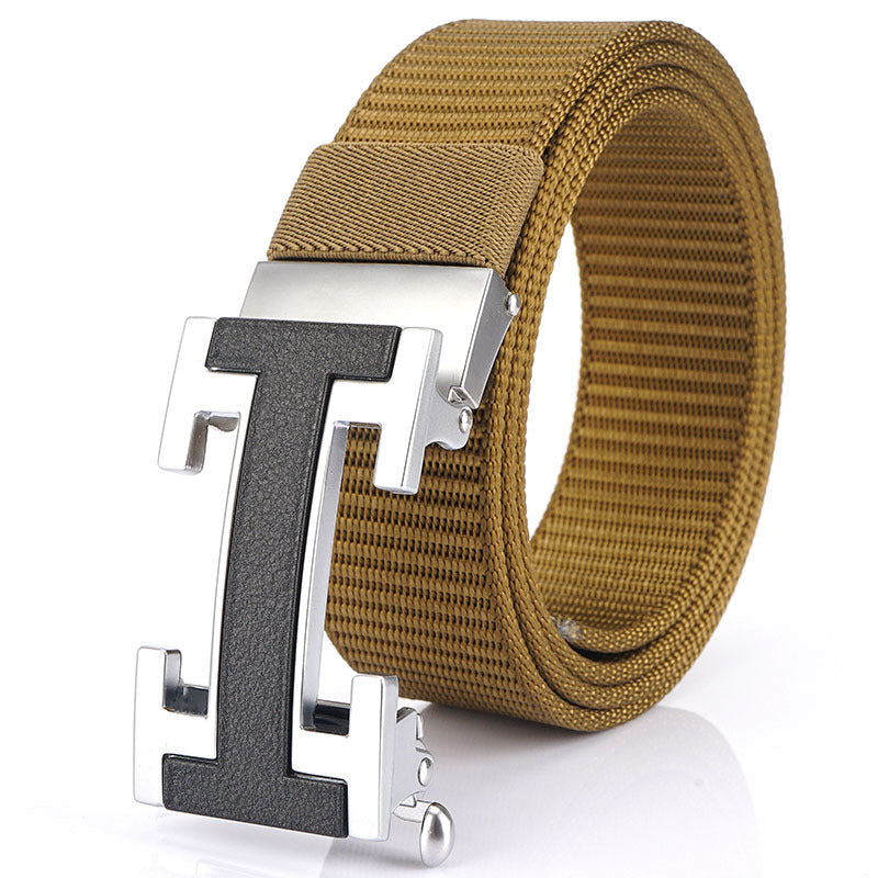 Men's Belt Nylon Automatic Buckle Fast Hand Douyin Live Hot Sale Casual Belt