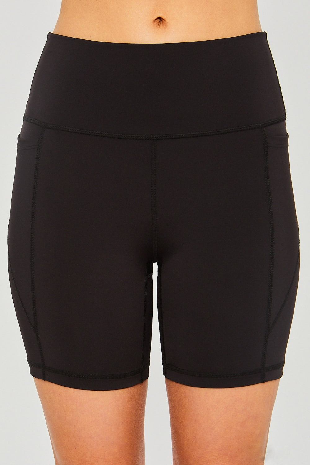 Love Tree High Waist Seam Detail Active Shorts -  LOOCK MAKET