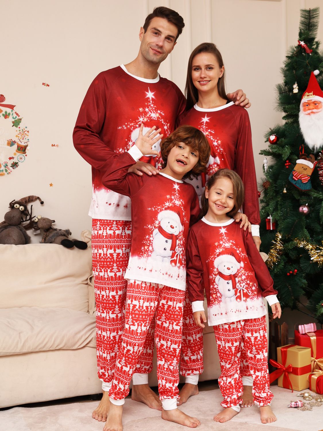 Full Size Snowman Top and Pants Set -  LOOCK MAKET