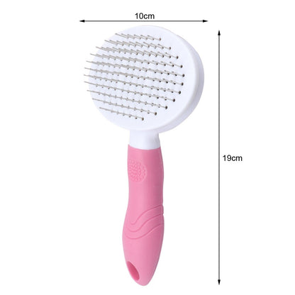 One Button Pet Hair Stainless Steel Comb Shedding Needle Cat Dog Hair Removal Brush Trimmer Automatic Cleaning Grooming Tools