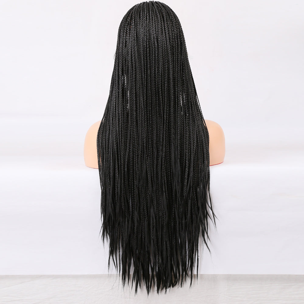 Lace Front Wig Braided Wigs Braiding Hair For Black Women Long Cosplay Synthetic Box Braid Wig