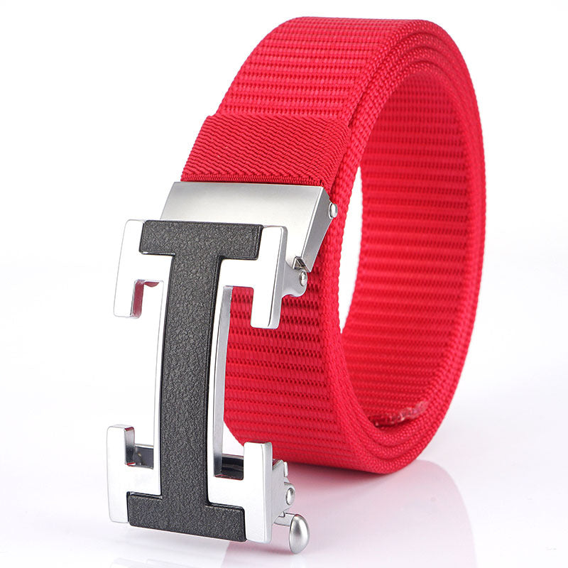 Men's Belt Nylon Automatic Buckle Fast Hand Douyin Live Hot Sale Casual Belt