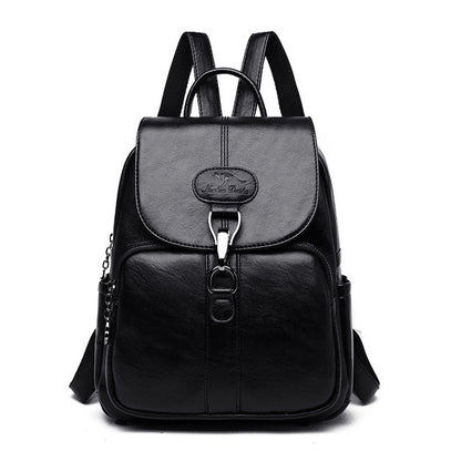 Multifunction Women Leather Backpack For Lady School Bag Shoulder Sac A Dos Travel Back pack Rucksacks