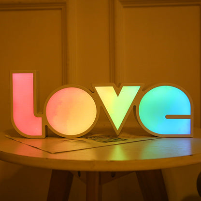 Led Decorative Lights String Valentine's Day Proposal Confession Love Light Box English Letters Modeling Lights