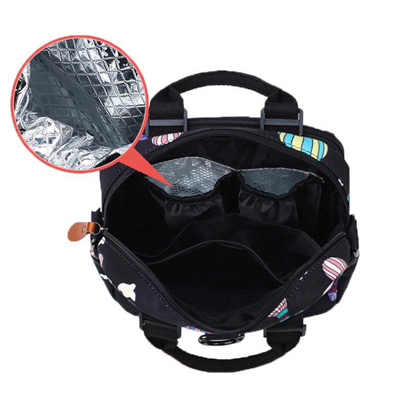 Baby Diaper Bag Mummy Maternity Travel Balloon Printing Backpack Large Capacity Newborn Nursing Milk Bottle Keep Warm Bag