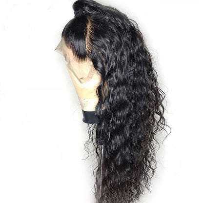 High Temperature Silk Wig Head Cover Wig Hand Groove Ladies Chemical Fiber Front Lace Curly Hair