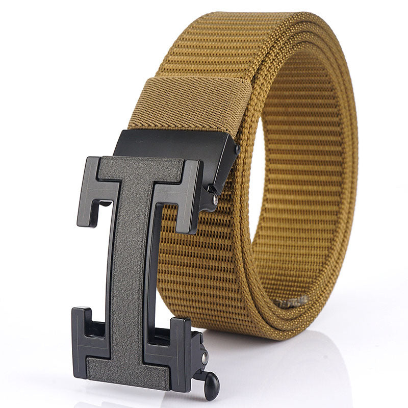 Men's Belt Nylon Automatic Buckle Fast Hand Douyin Live Hot Sale Casual Belt