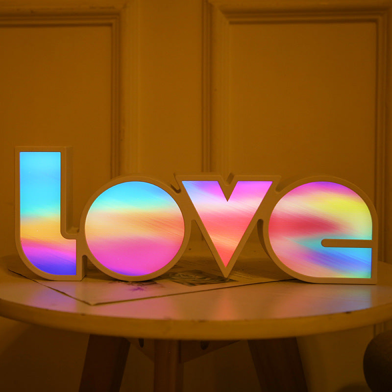 Led Decorative Lights String Valentine's Day Proposal Confession Love Light Box English Letters Modeling Lights