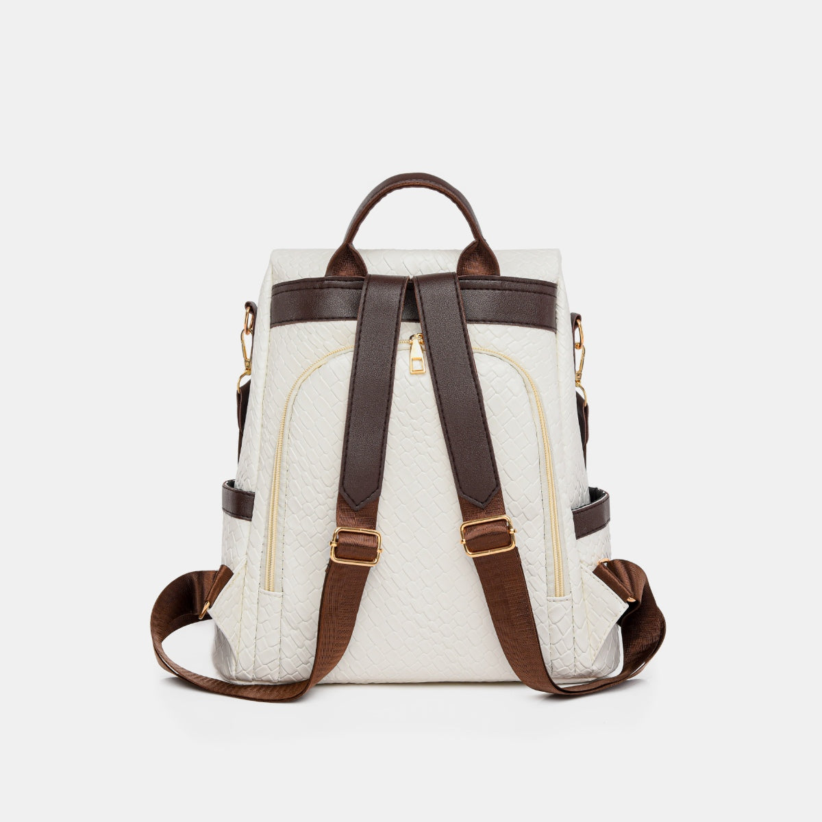 PU Leather Adjustable Straps Backpack Bag -  LOOCK MAKET