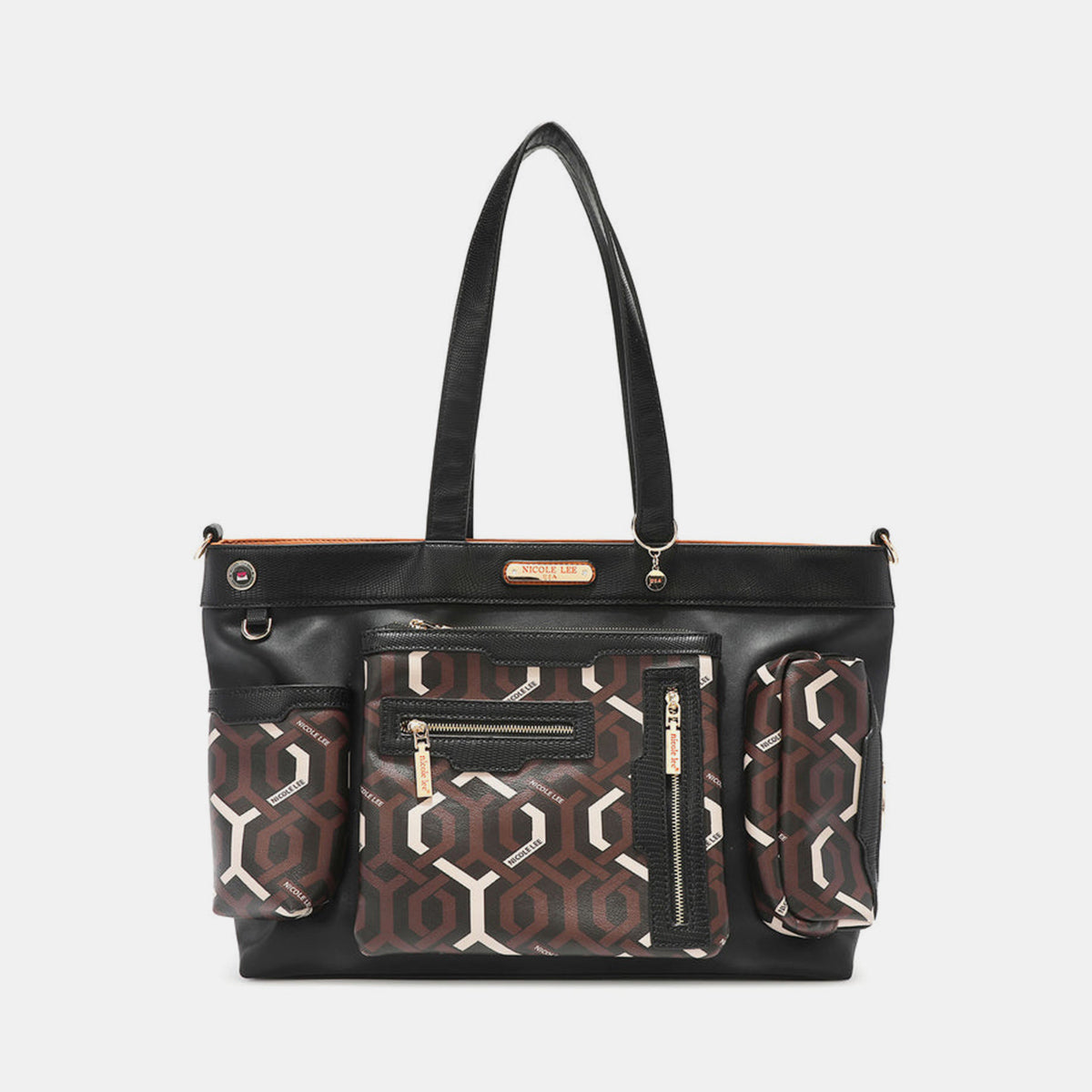 Nicole Lee USA Geometric Pattern Large Handbag -  LOOCK MAKET