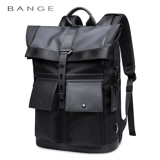 New BANGE Backpack Men's Casual Business Backpack Travel Large Capacity Backpack Student Schoolbag Backpack