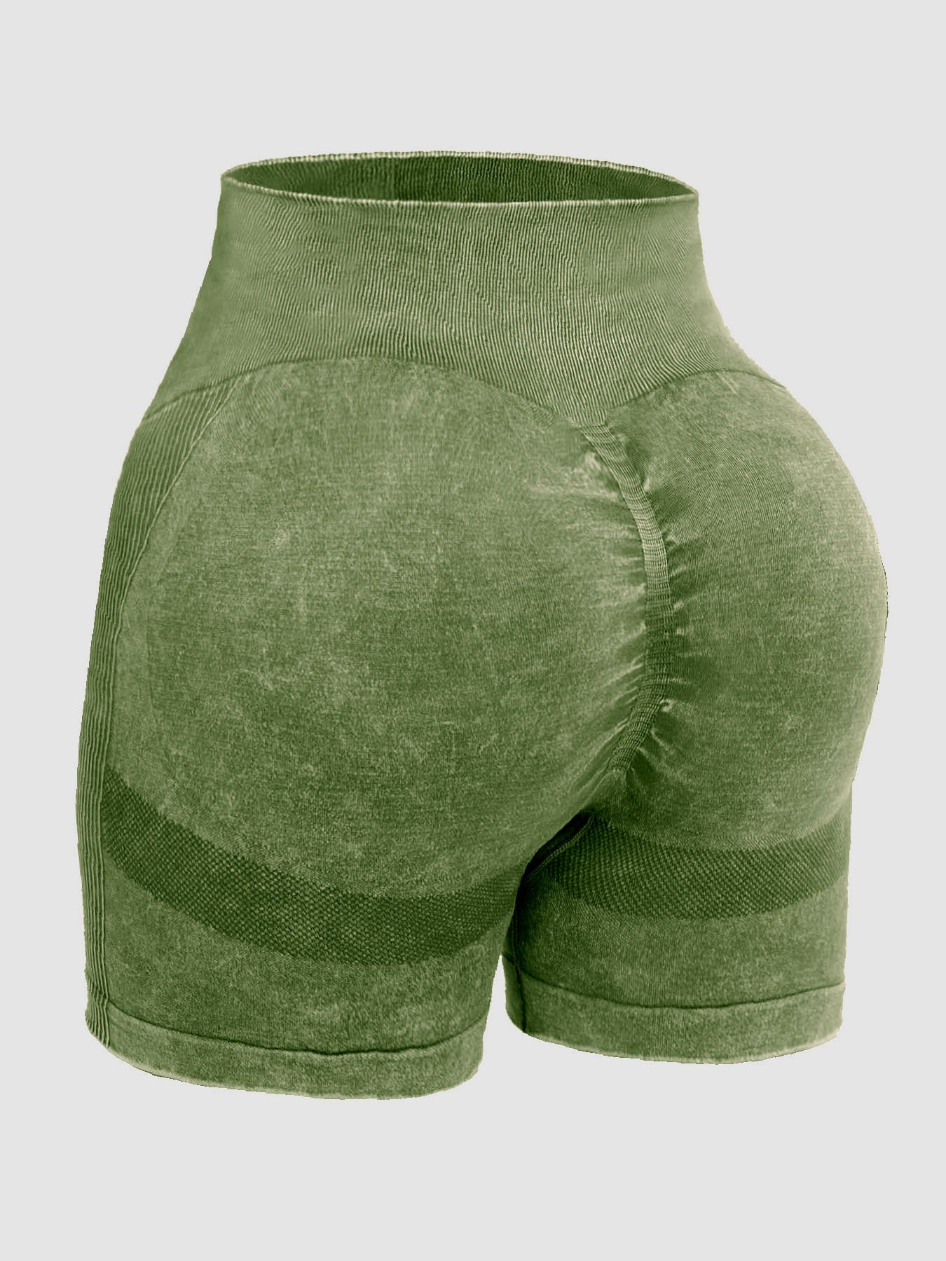 Washed High Waist Active Shorts -  LOOCK MAKET