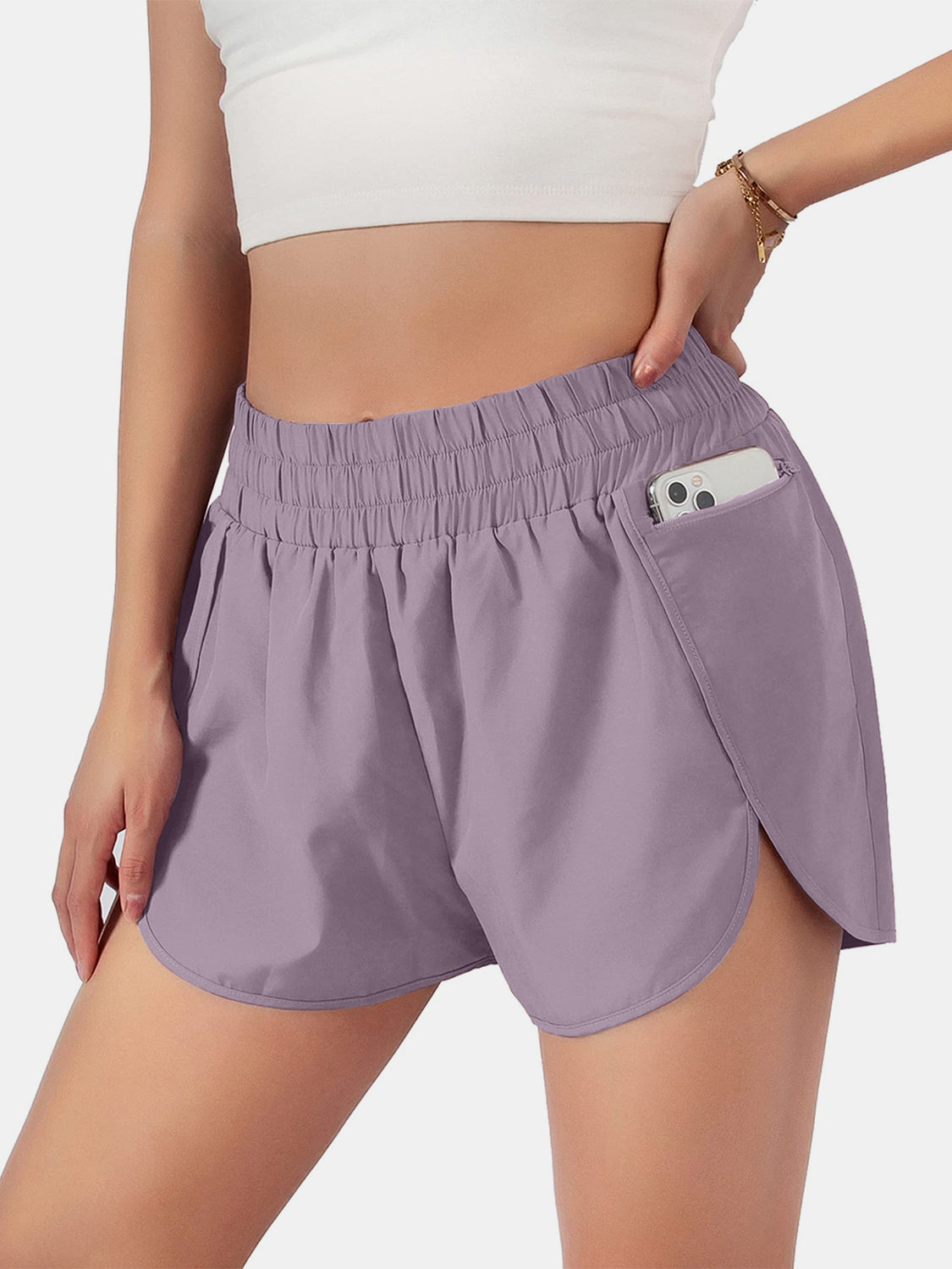 Elastic Waist Active Shorts -  LOOCK MAKET