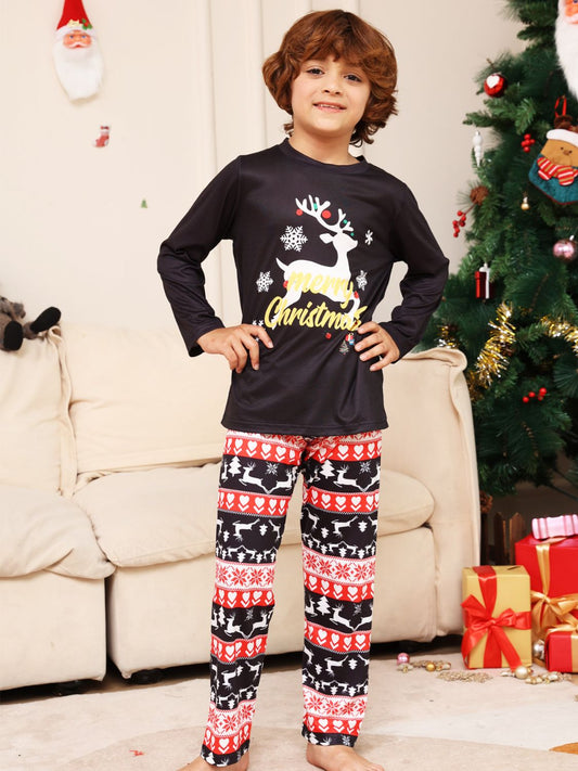 MERRY CHRISTMAS Graphic Top and Pants Set -  LOOCK MAKET