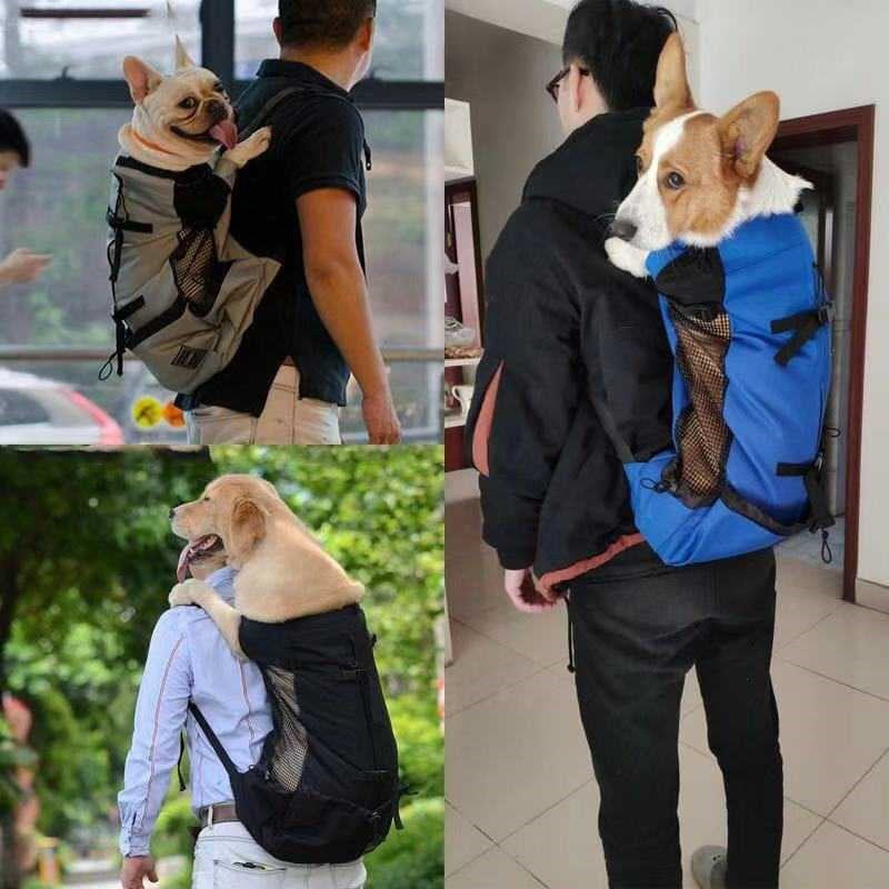 Pet Shoulder Traveler Backpack Medium And Large Dogs Exposed Bag Ventilation And Breathable Washable Outdoor Backpack