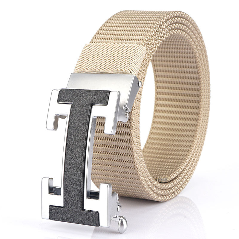 Men's Belt Nylon Automatic Buckle Fast Hand Douyin Live Hot Sale Casual Belt