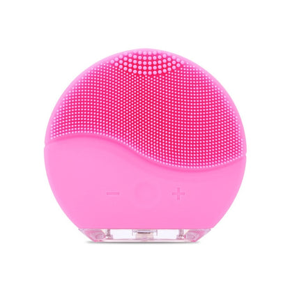 Electric Facial Cleansing Brush Silicone Sonic Vibration Mini Cleaner Deep Pore Cleaning Skin Massage Face Brush Cleansing