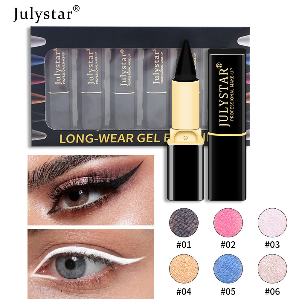 New Beauty Product Eyeliner Cream Suit Colorful Waterproof Cool Black Rich Eyeliner Cream Pen