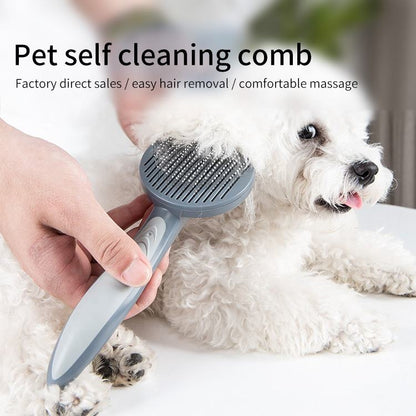 Pet Supplies Self-Cleaning Comb Cat Comb Dog Needle Comb Cat Hair Removal Comb Massage To Remove Floating Hair Brush