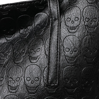 Skeleton Pattern PU Leather Tote Bag -  LOOCK MAKET