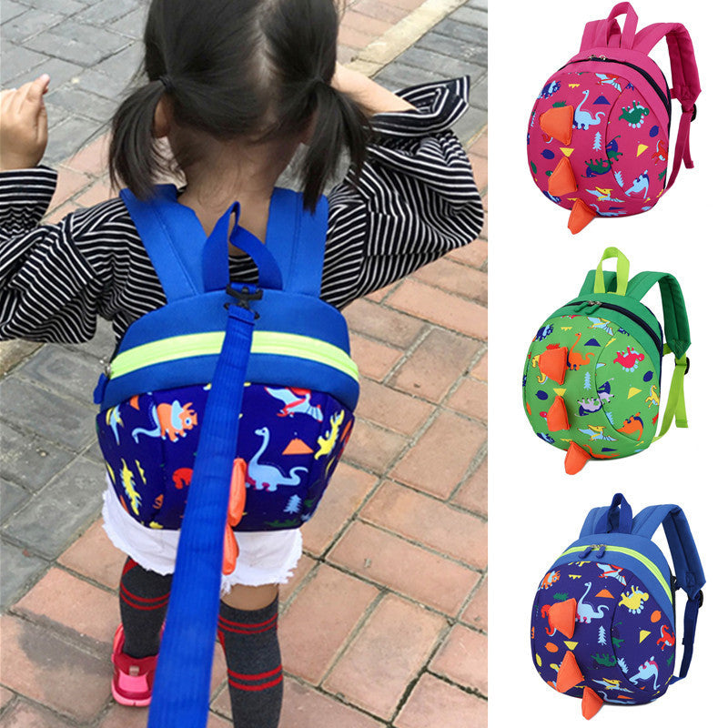 Infants and children with traction rope 1-2-3 years old boys and girls lost children's small schoolbag lovely children's shoulder knapsack