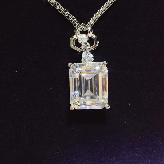 5 Carat Moissanite 925 Sterling Silver Necklace -  LOOCK MAKET