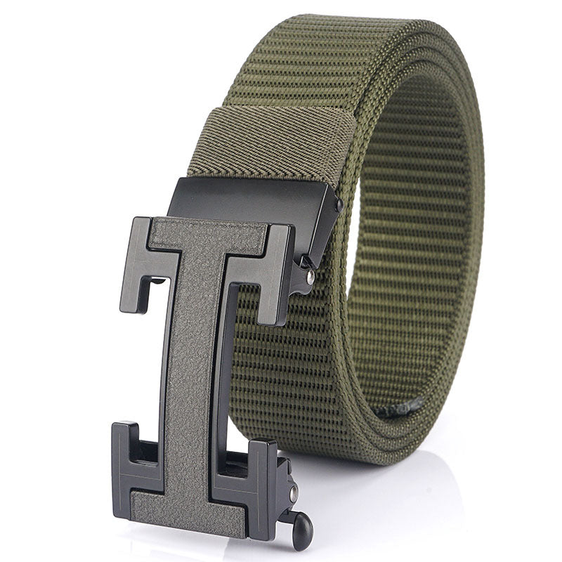 Men's Belt Nylon Automatic Buckle Fast Hand Douyin Live Hot Sale Casual Belt