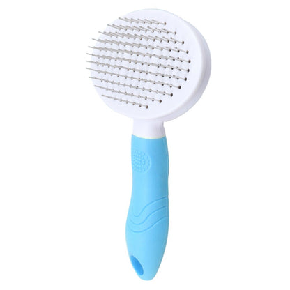 One Button Pet Hair Stainless Steel Comb Shedding Needle Cat Dog Hair Removal Brush Trimmer Automatic Cleaning Grooming Tools