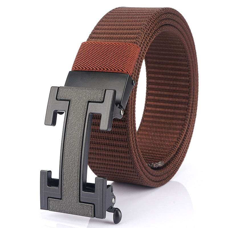 Men's Belt Nylon Automatic Buckle Fast Hand Douyin Live Hot Sale Casual Belt