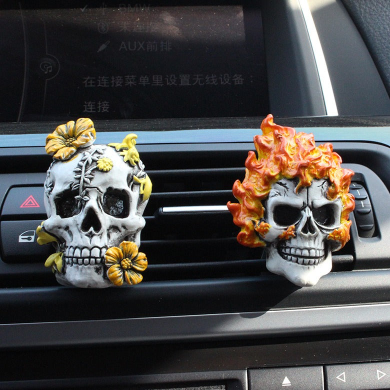 Undead Ghost Head Aromatherapy Clip Resin Car Air Outlet Aromatherapy Pendant