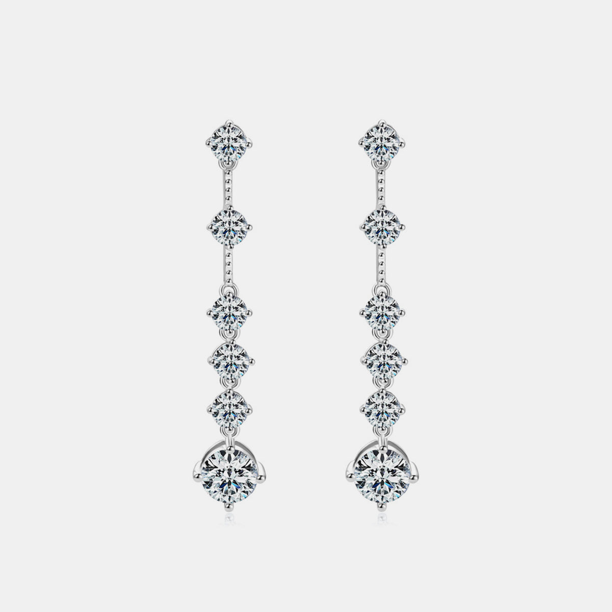 4 Carat Moissanite 925 Sterling Silver Earrings -  LOOCK MAKET