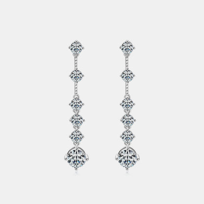 4 Carat Moissanite 925 Sterling Silver Earrings -  LOOCK MAKET