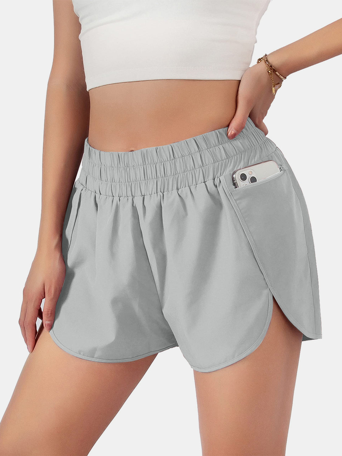 Elastic Waist Active Shorts -  LOOCK MAKET