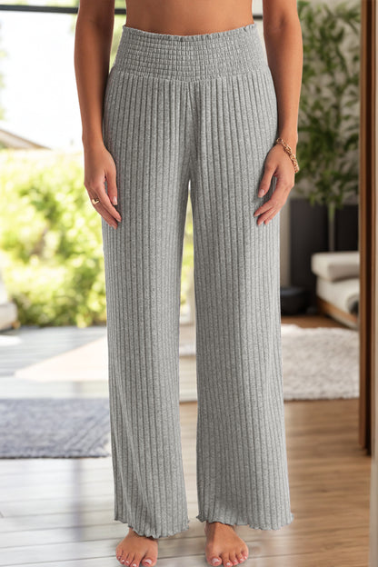 Ribbed High Waist Pants -  LOOCK MAKET