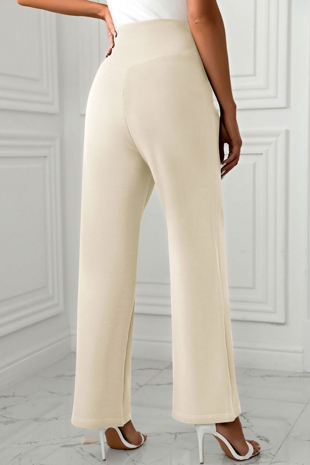 High Waist Pants with Pockets -  LOOCK MAKET