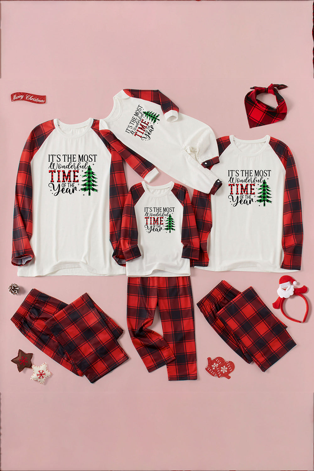 Slogan Graphic Top and Plaid Pants Set -  LOOCK MAKET