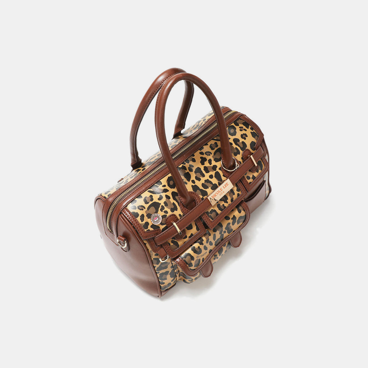 Nicole Lee USA Leopard Boston Bag -  LOOCK MAKET