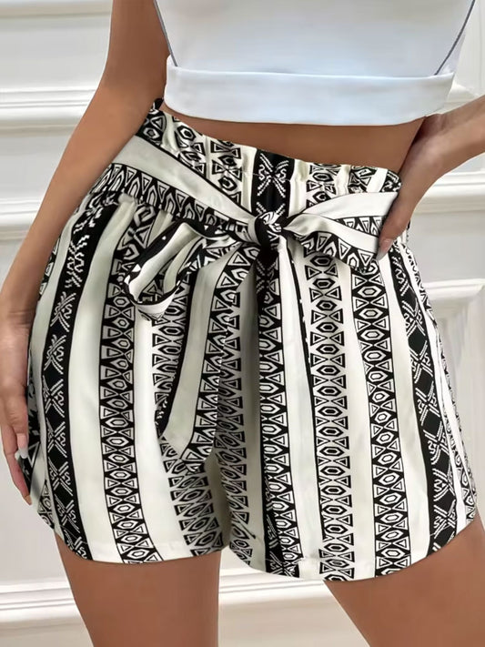 Tied Geometric Shorts -  LOOCK MAKET