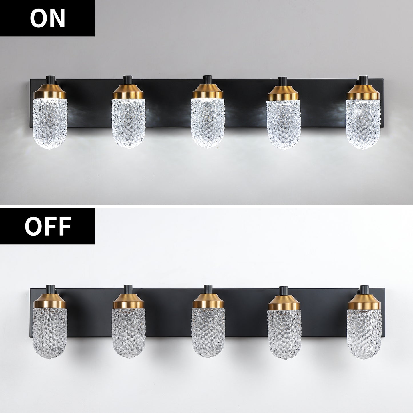 Vanity Lights With 5 LED Bulbs For Bathroom  Lighting