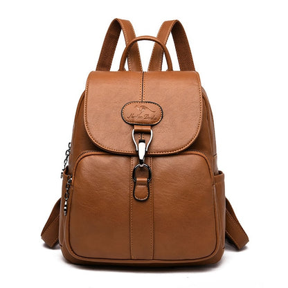 Multifunction Women Leather Backpack For Lady School Bag Shoulder Sac A Dos Travel Back pack Rucksacks