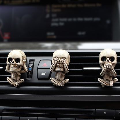 Ghost Head Aromatherapy Hanger Set Resin Car Air Outlet Aromatherapy Decoration Car