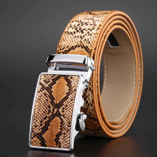 Leather automatic buckle cowhide Belt leather belt