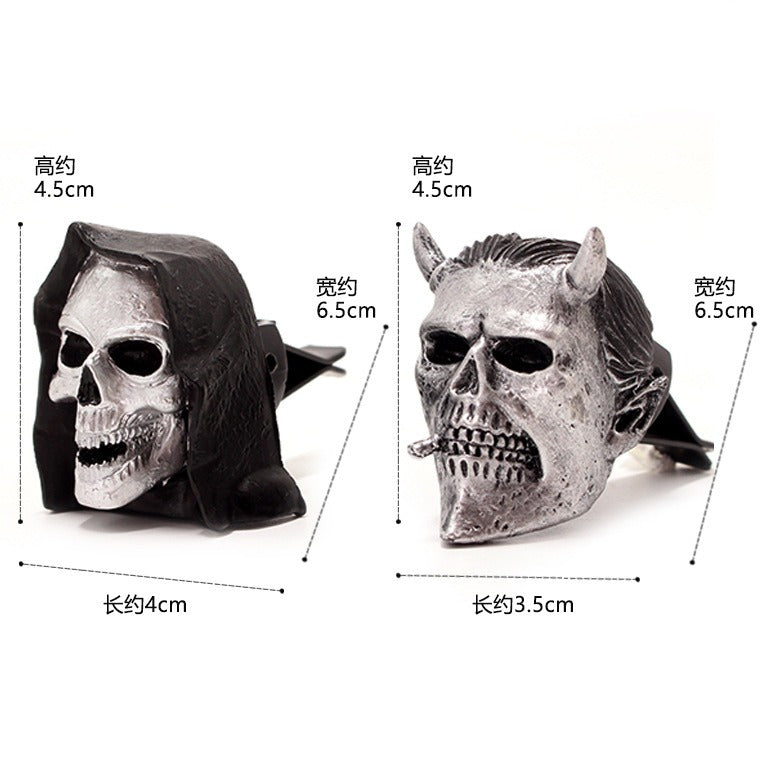 Death Skull Aromatherapy Plugin Resin Ghost Mask Car mounted Aromatherapy Clip Decoration