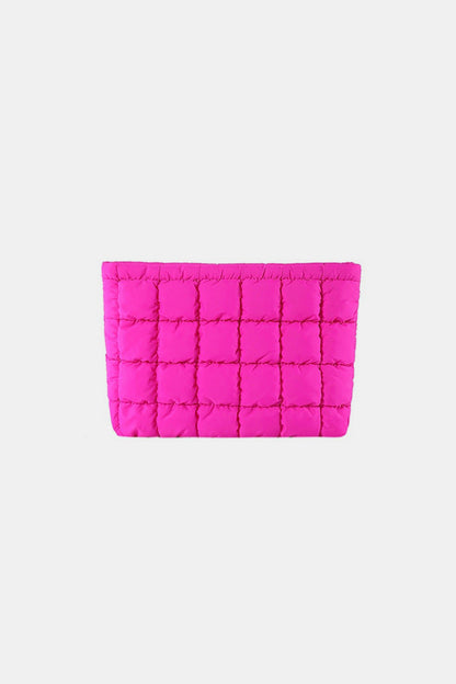 Zenana Quilted Puffy Pouch Clutch Bag -  LOOCK MAKET