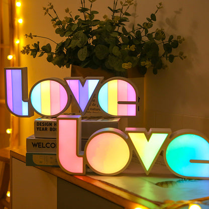 Led Decorative Lights String Valentine's Day Proposal Confession Love Light Box English Letters Modeling Lights