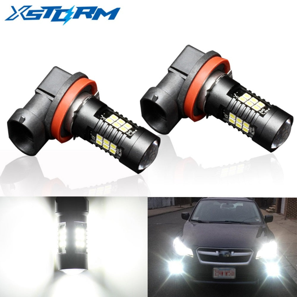 2Pcs H8 H11 Led HB4 9006 HB3 9005 Fog Lights Bulb 3030SMD 1200LM 6000K White Car Driving Running Lamp Auto Leds Light 12V 24V