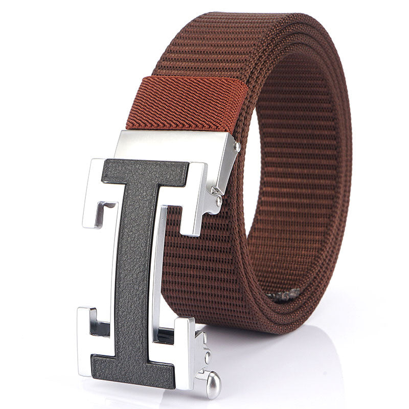 Men's Belt Nylon Automatic Buckle Fast Hand Douyin Live Hot Sale Casual Belt