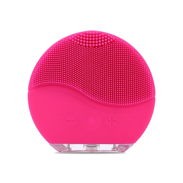 Electric Facial Cleansing Brush Silicone Sonic Vibration Mini Cleaner Deep Pore Cleaning Skin Massage Face Brush Cleansing